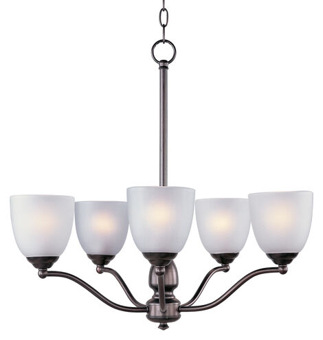Maxim Lighting 10065FTOI Stefan 5 Light 25 inch Oil Rubbed Bronze Single-Tier Chandelier Ceiling Light