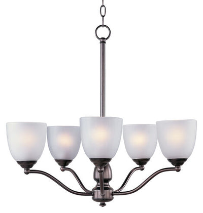 Maxim Lighting 10065FTOI Stefan 5 Light 25 inch Oil Rubbed Bronze Single-Tier Chandelier Ceiling Light