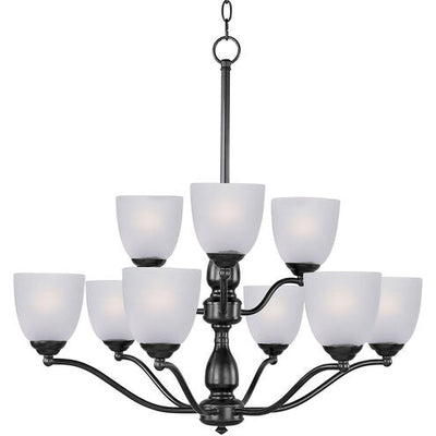 Maxim Lighting 10066FTBK Stefan 9 Light 30 inch Black Multi-Tier Chandelier Ceiling Light