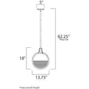 Maxim 10080CLBKSN Axiom 1 Light 12.25 inch Black Satin Nickel Pendant Ceiling Light