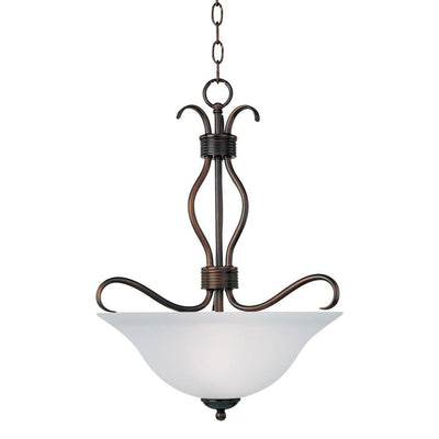 Maxim Lighting 10121FTSN Basix 3 Light 17 inch Satin Nickel Pendant Ceiling Light