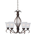 Maxim 10125FTOI Basix 5 Light 26 inch Oil Rubbed Bronze Chandelier Ceiling Light