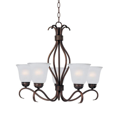 Maxim Lighting 10125FTOI Basix 5 Light 26 inch Oil Rubbed Bronze Chandelier Ceiling Light