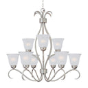 Maxim 10128FTSN Basix 9 Light 32 inch Satin Nickel Chandelier Ceiling Light