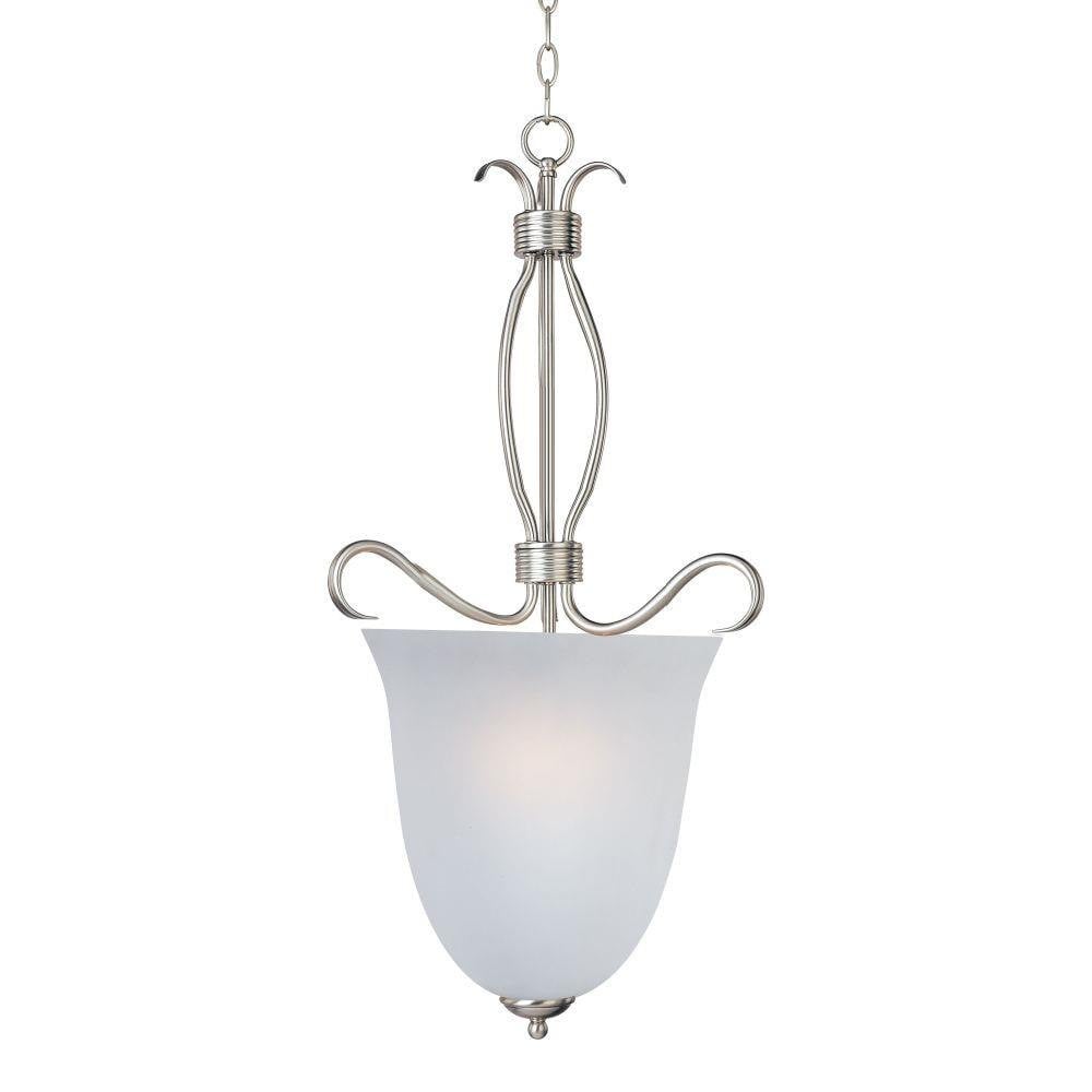 Maxim Lighting 10131FTSN Basix 4 Light 14 inch Satin Nickel Foyer Pendant Ceiling Light