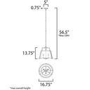 Maxim 10143GYDW Orson 3 Light 16.75 Inch Driftwood Pendant Ceiling Light