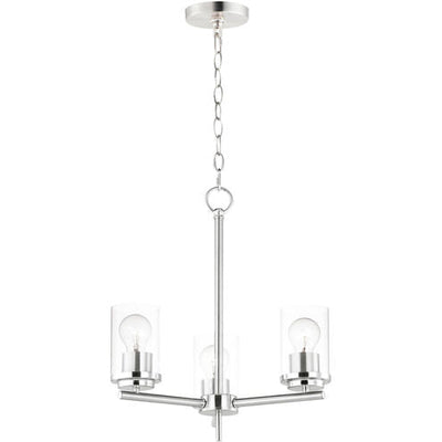 Maxim Lighting 10203CLSN Corona 3 Light 17 inch Satin Nickel Single-Tier Chandelier Ceiling Light in Clear