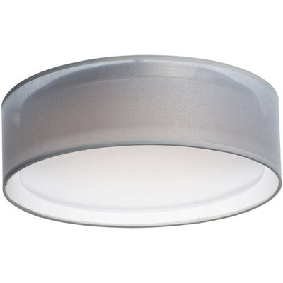 Maxim Lighting 10220WO Prime LED 16 inch Flush Mount Ceiling Light in White Organza