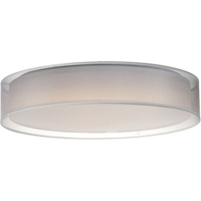 Maxim Lighting 10237WO Prime LED 25 inch Flush Mount Ceiling Light White Organza