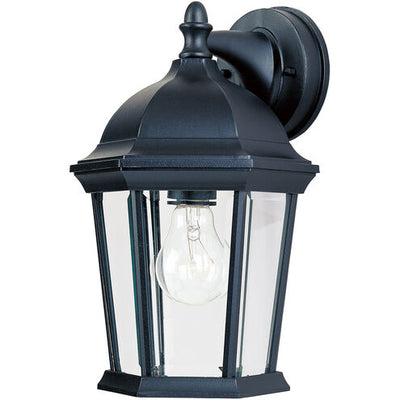 Maxim Lighting 1024BK Builder Cast 1 Light 12 inch Black Outdoor Wall Mount Light