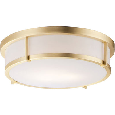 Maxim Lighting 10270WTSBR Rogue 3 Light 17 inch Satin Brass Flush Mount Ceiling Light