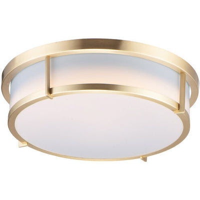 Maxim Lighting 10272WTSBR Rogue 2 Light 13 inch Satin Brass Flush Mount Ceiling Light