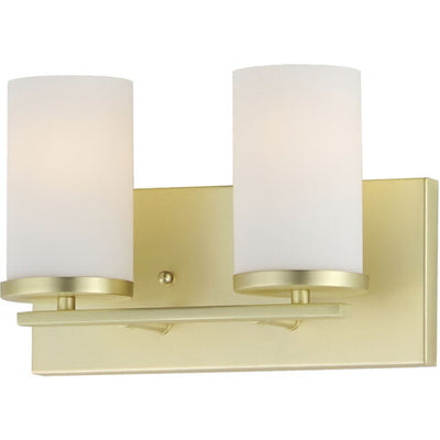 Maxim Lighting 10282SWSBR Lateral 2 Light 12 inch Satin Brass Bath Vanity Wall Light