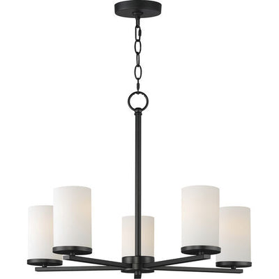 Maxim Lighting 10286SWBK Lateral 5 Light 24 inch Black Chandelier Ceiling Light