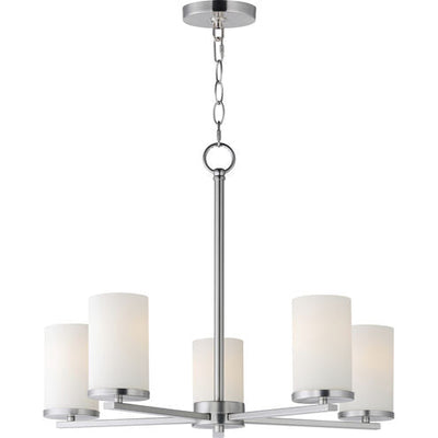 Maxim Lighting 10286SWSN Lateral 5 Light 24 inch Satin Nickel Chandelier Ceiling Light