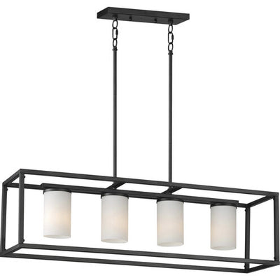 Maxim Lighting 10288SWBK Lateral 4 Light 36 inch Black Chandelier Ceiling Light