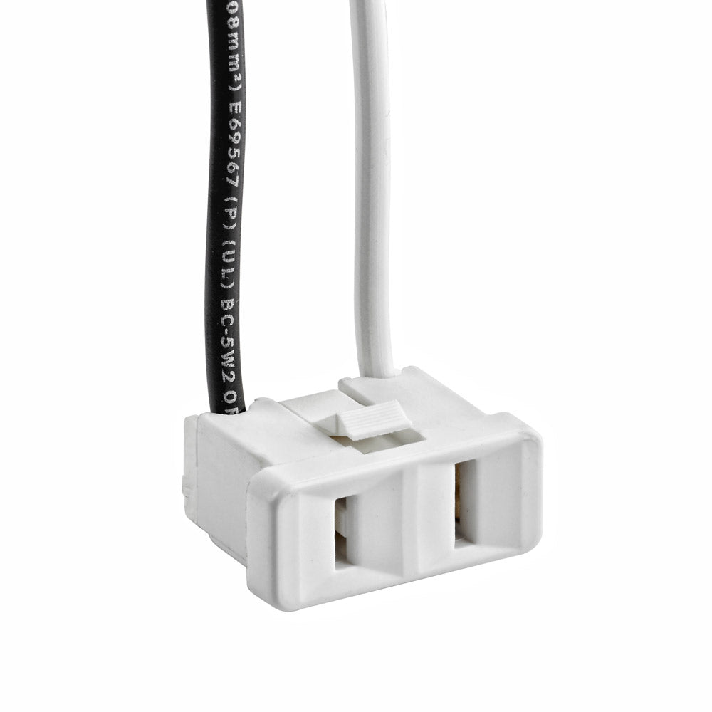 Leviton 1306-W 15 Amp, 125 Volt, NEMA 1-15R, 2P, 2W, Snap-In Receptacle, Straight Blade, Non-Grounding, Leads 14GA 6