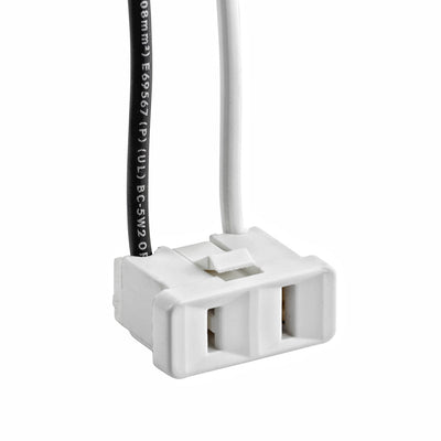 Leviton 1306-W 15 Amp, 125 Volt, NEMA 1-15R, 2P, 2W, Snap-In Receptacle, Straight Blade, Non-Grounding, Leads 14GA 6