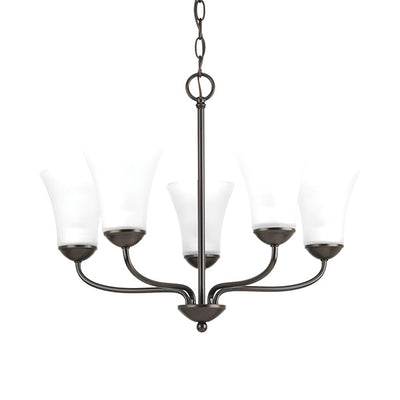 Progress Lighting P4770-20 Classic 5-Light Chandelier Ceiling Light, Antique Bronze