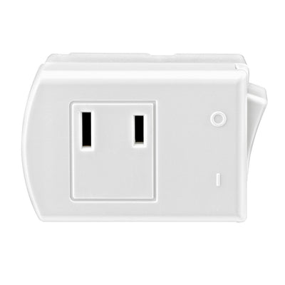 Leviton 1469-W Indoor 13 Amp, 125 Volt, 2-Pole, 2-Wire, Non-Grounding Plug-In Switch Tap