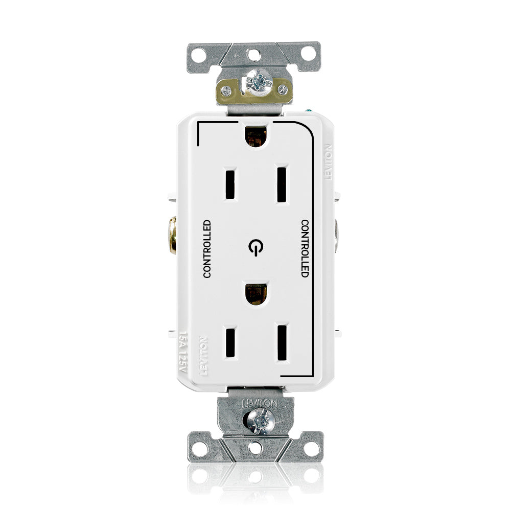 Leviton 16252-2PW 15 A 125 VAC Switches & Receptacle