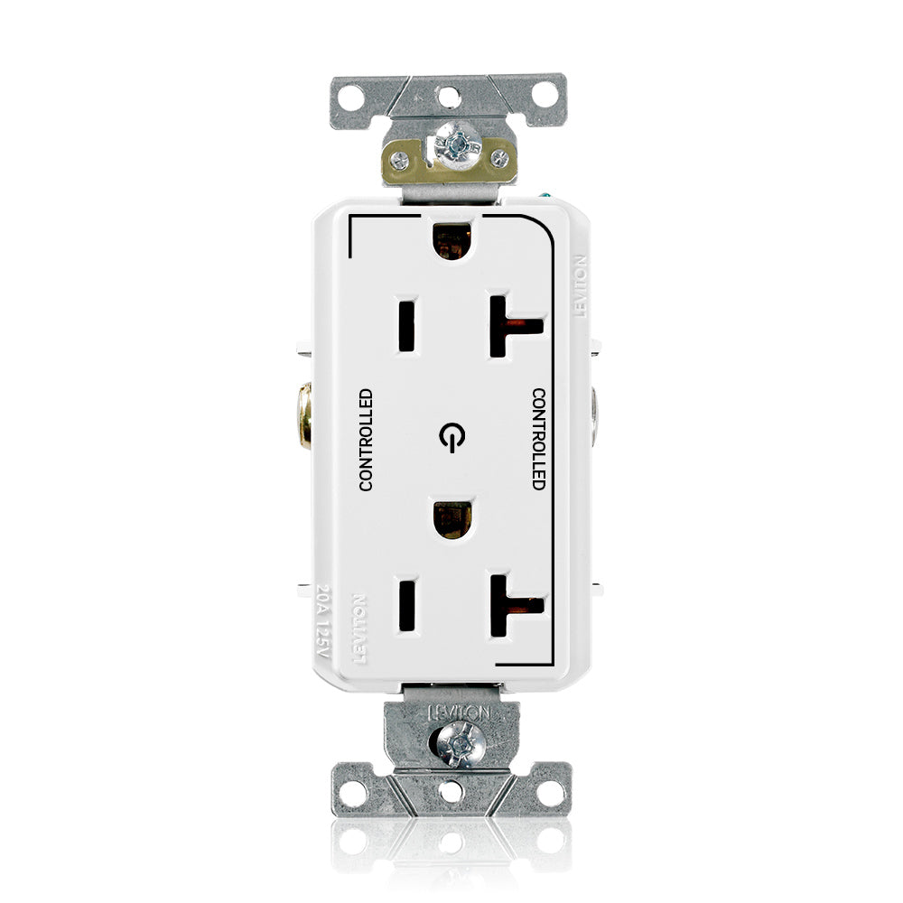 Leviton 16352-2PW 20 A 125 VAC Switches & Receptacle White