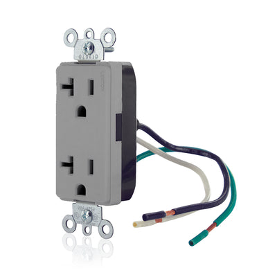 Leviton 16352-CGY 20 A 125 VAC Switches & Receptacle Gray
