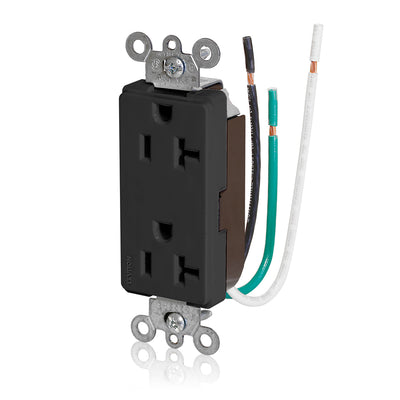 Leviton 16352-LE 20 A 125 VAC Switches & Receptacle Black