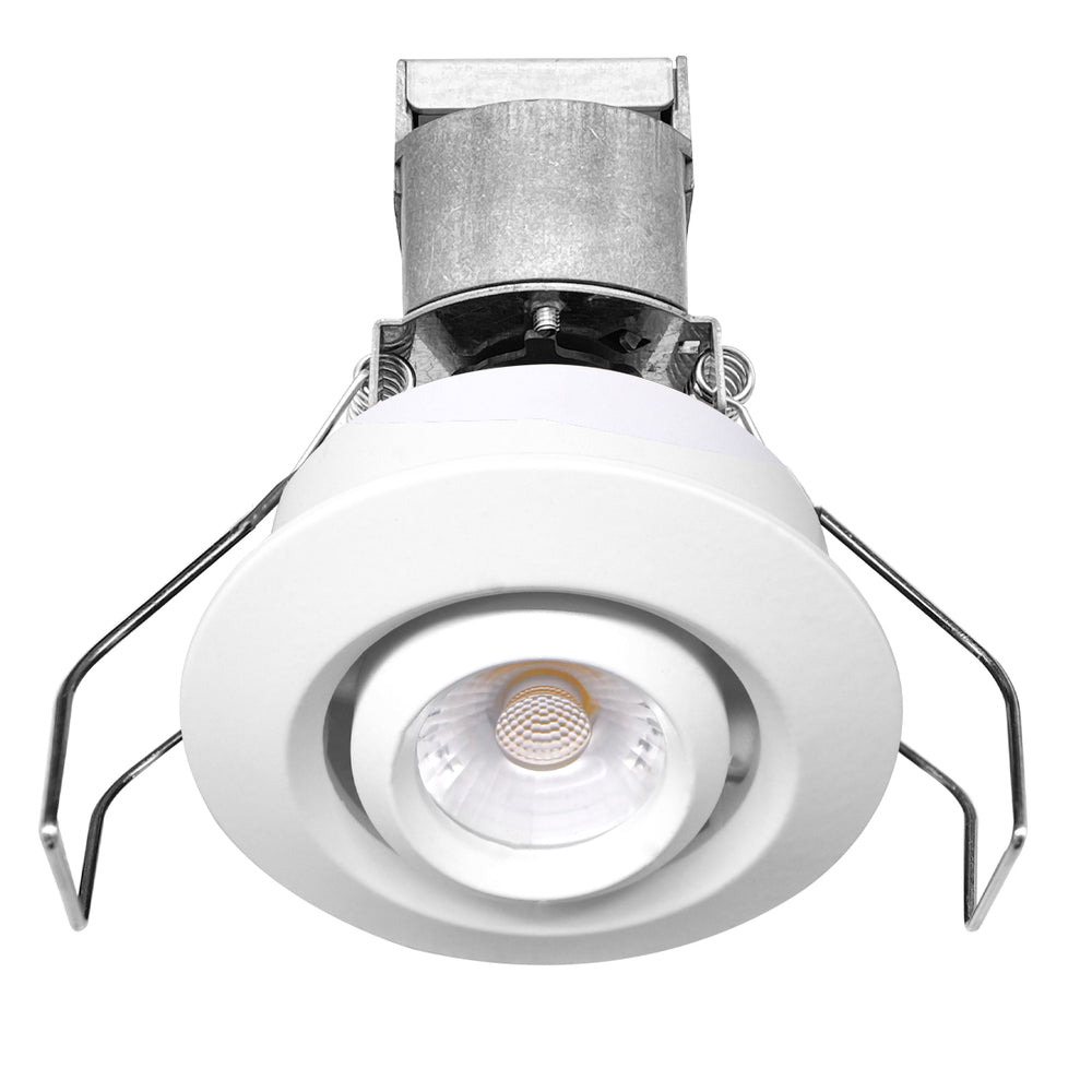 Envision LED-MDL-1-ADJ-6W-30K-RD-WH-12V 1" LV Round Gimbal Downlight: Mini-Line, White Round