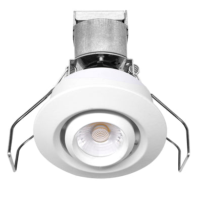 Envision LED-MDL-1-ADJ-6W-30K-RD-WH-12V 1" LV Round Gimbal Downlight: Mini-Line, White Round