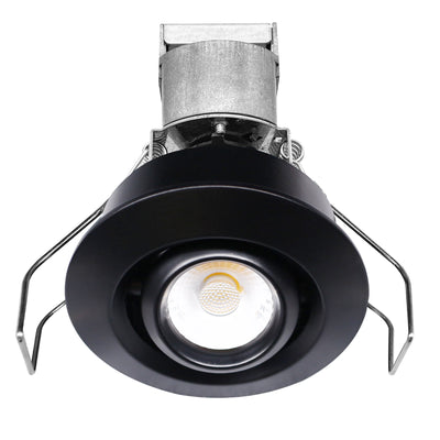 Envision LED-MDL-1-ADJ-6W-30K-RD-BLK-12V 1" LV Round Gimbal Downlight: Mini-Line, Black Round