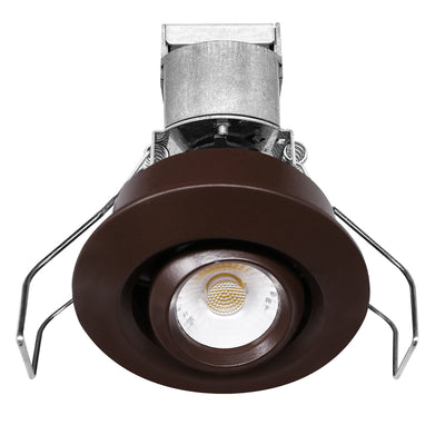 Envision LED-MDL-1-ADJ-6W-30K-RD-BZ-12V 1" LV Round Gimbal Downlight: Mini-Line, Bronze Round