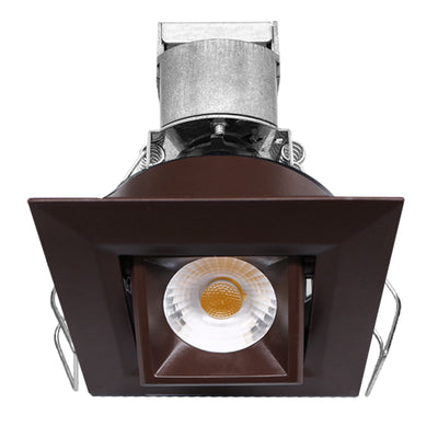 Envision LED-MDL-1-ADJ-6W-30K-SQ-BZ-12V 1" LV Square Gimbal Downlight: Mini-Line, Bronze Square