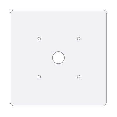 Envision 24x24-GF-CP2 Large Square Canopy: 24x24 goof ring Made to order 10-15 days, 150w, White