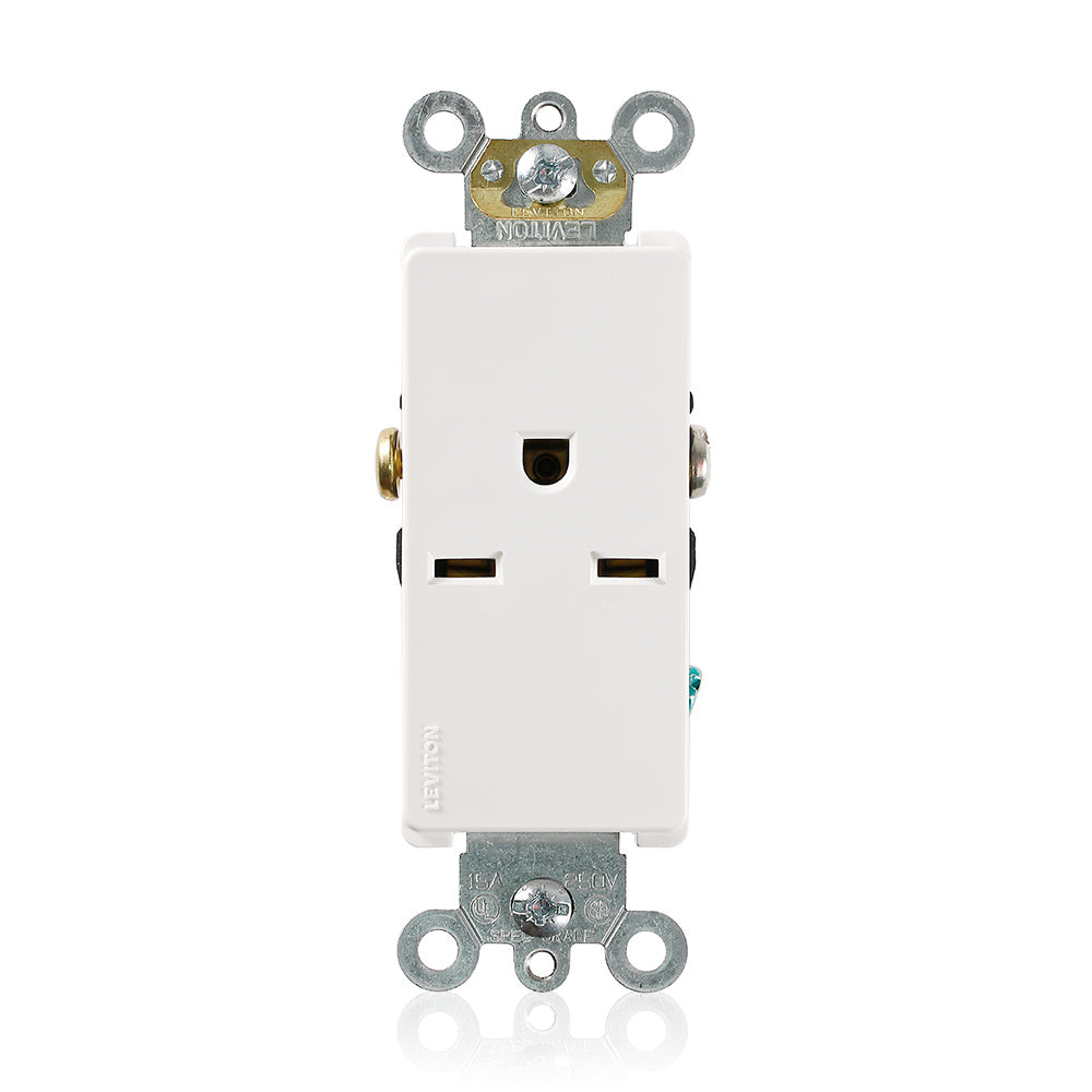 Leviton 16651-W 15 A 250 VAC Switches & Receptacle White
