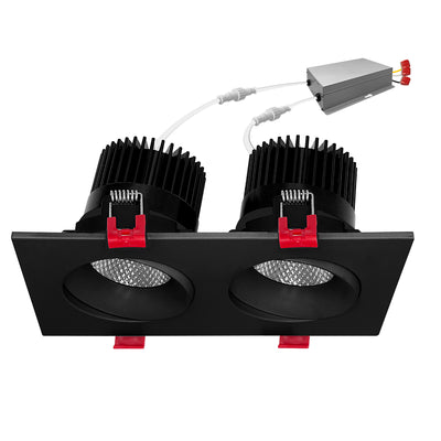 Envision LED-SQM2-4-30W-5CCT-BLK 4" Multiple: Double Head, Black