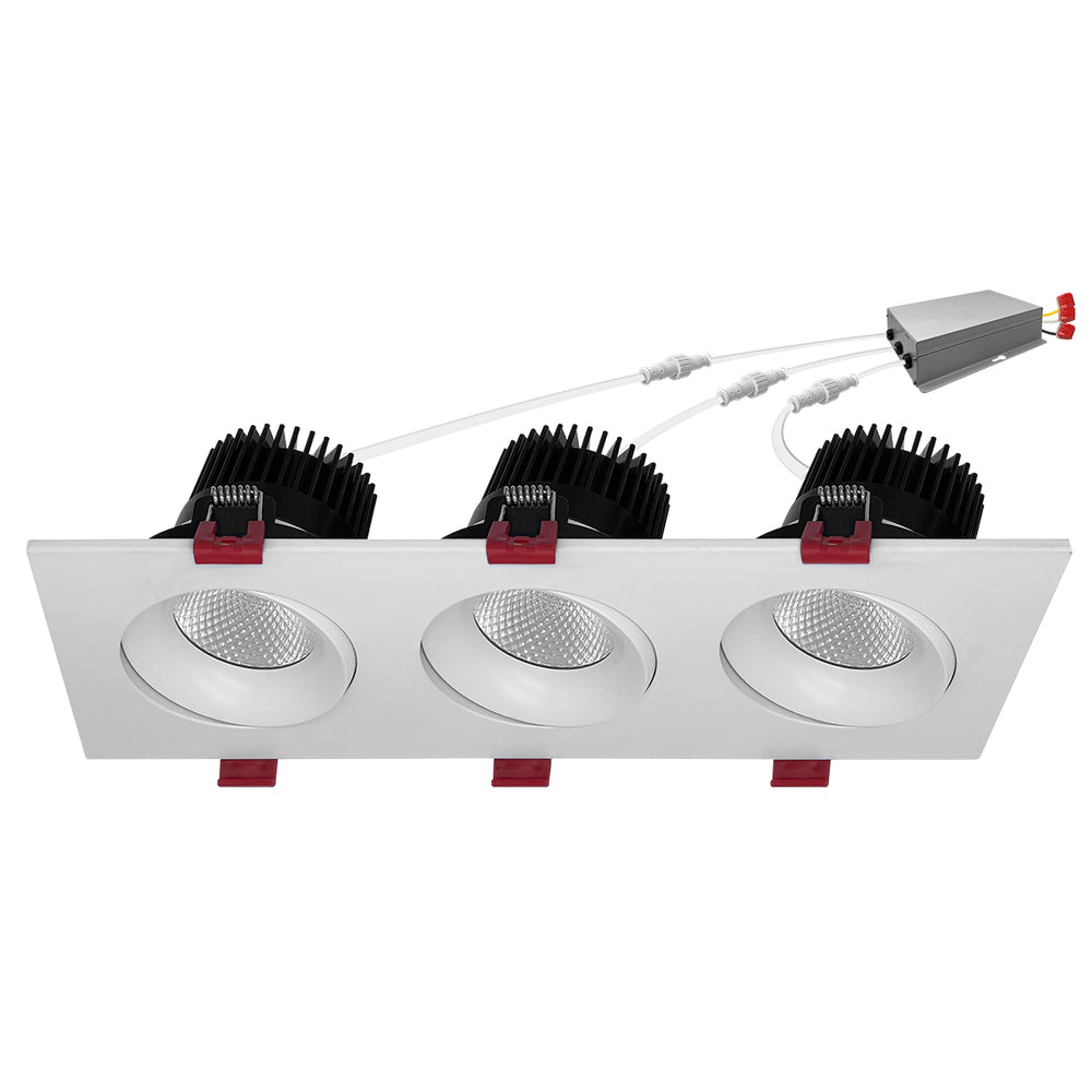 Envision LED-SQM3-4-45W-5CCT-WH 4" Multiple: Triple Head, White