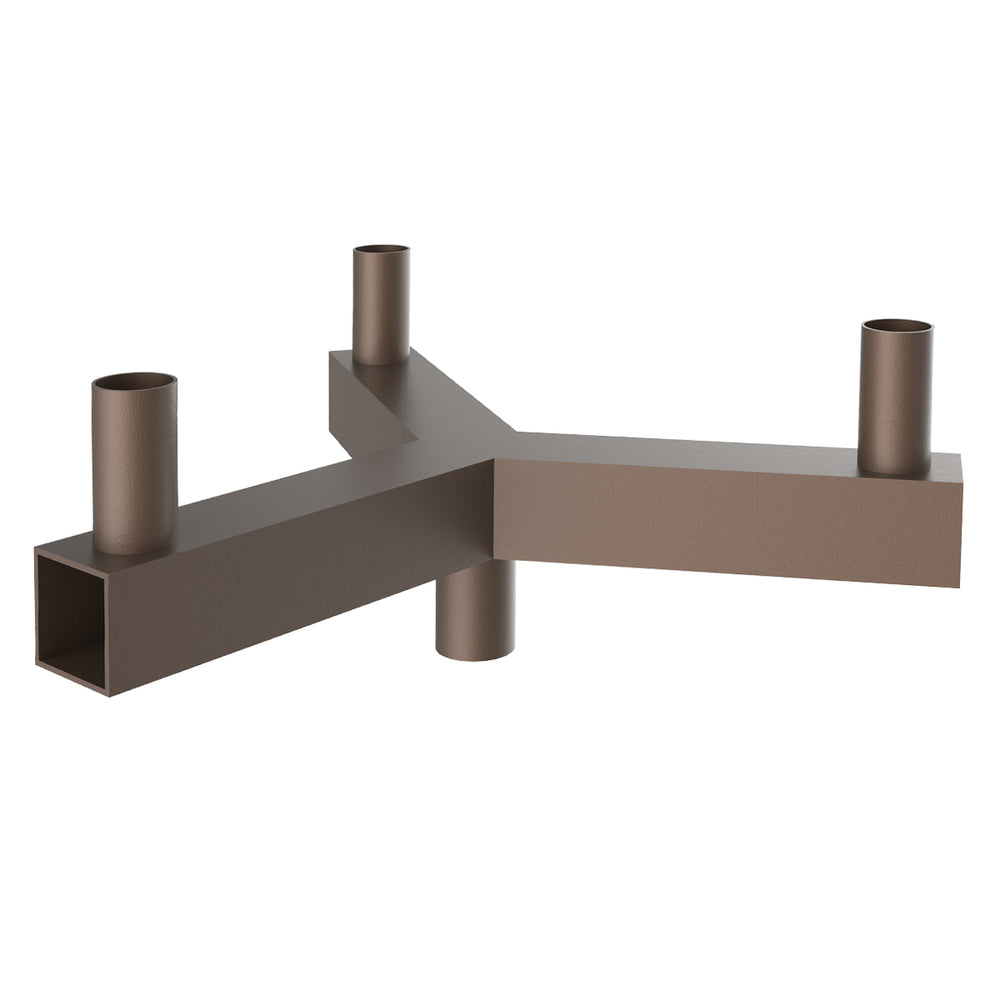 Envision TN-BH-SQ-180-3Y Tenon: Square Bullhorn 3-Head Y-Adapter, Bronze
