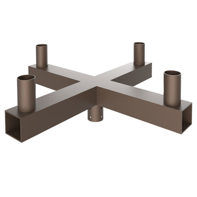 Envision TN-BH-SQ-90-4X Tenon: Square Bullhorn 4-Head X-Adapter, Bronze
