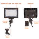 Envision LED-ARL-2P30-TRI-BZ-KN-PC Mini Flood: M-Line 1/2" Knuckle, 30/15w, Bronze