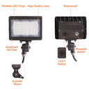 Envision LED-ARL-2P50-TRI-BZ-KN-PC Mini Flood: M-Line 1/2" Knuckle, 50/35w, Bronze