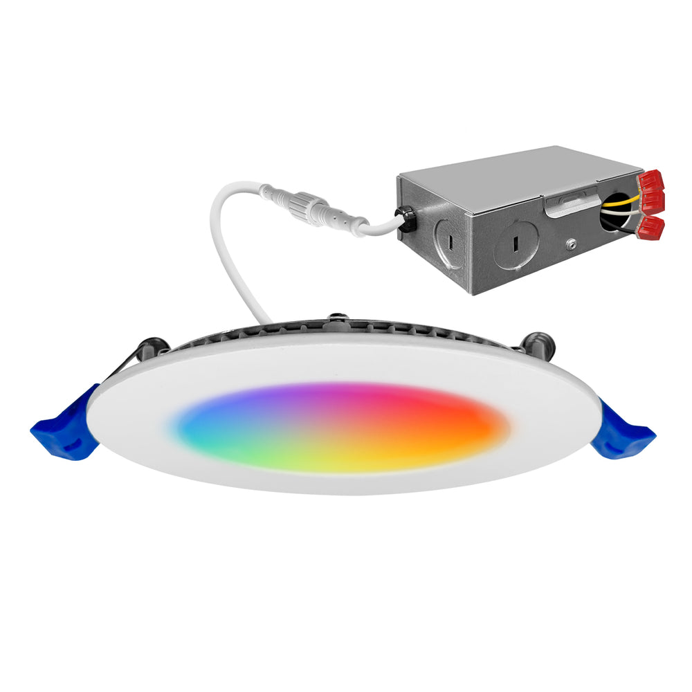 Envision LED-SL-PNL-6R-12W-RGB+W-WH 6" Slim Panel: Slim-Line SMART, White