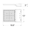 Envision LED-ARL3-5P300-TRI-BZ-HV Area Light G3: Bolt-Line, 300/275/250/225/200w, Bronze