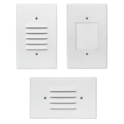 Envision LED-STEP-AGL-2W-27K-120-WH Step Light: 3 Interchangeable Faces: (Horizontal/Vertical)/ Flat Frost: Lux-Line, White