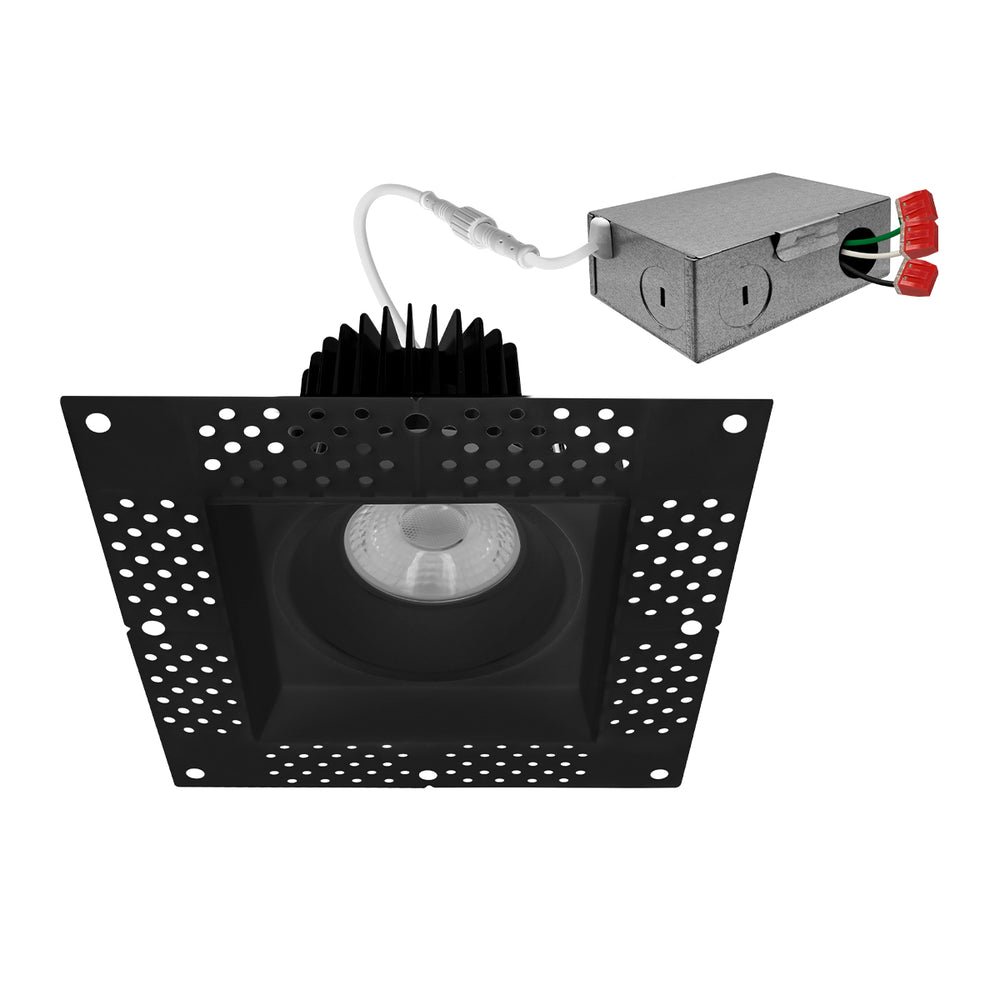 Envision LED-DLJBX-TML-4SQ-15W-5CCT-BLK 4" Square Downlight: Trimless-Line, Black