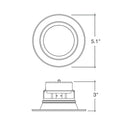 Envision LED-RDL-4-3P12-5CCT-UNV-0/10V 4" Retrofit Downlight: RDL-Line, 12/10/8w, White