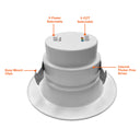 Envision LED-RDL-4-3P12-5CCT-UNV-0/10V 4" Retrofit Downlight: RDL-Line, 12/10/8w, White