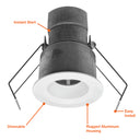Envision LED-MDL-1-6W-30K-RD-WH-12V 1" Low Voltage Downlight: Mini-Line, White Round