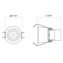 Envision LED-MDL-1-6W-30K-RD-WH-12V 1" Low Voltage Downlight: Mini-Line, White Round