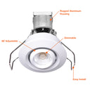 Envision LED-MDL-1-ADJ-6W-30K-RD-WH-12V 1" LV Round Gimbal Downlight: Mini-Line, White Round